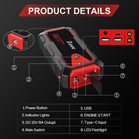 Zeee 12V Jump Starter Mobil 23000mAh Power Bank Alat Booster Starter Kendaraan Alat Darurat 2500A Mesin Bensin Diesel