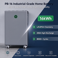 Batterie lithium divisée haute capacité 16 kWh 51,2 V 314 Ah CAN pour système de stockage d'énergie domestique LiFePO4 avec roues IP67