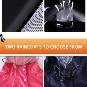Imperméable réfléchissant double couche personnalisé avec capuche et pantalon, imperméable Oxford épais pour adulte, vêtements de <span class=keywords><strong>pluie</strong></span> séparés pour l'extérieur - Product Image 4