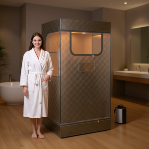 Tente de sauna portable Db Modern pour 2 personnes, chauffage électrique, matériau acrylique, panneau de commande informatisé, pour villas et appartements - Product Image 2