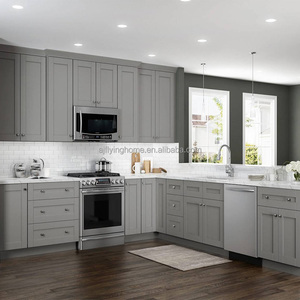 Fornitore di Mobili Eleganti Mobili da Cucina Grigi Stile Personalizzato Mobili da Cucina di Colore Grigio Arredamento per la Casa in Vendita - Product Image 3