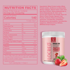Proteína de Suero de Leche de Pastoreo con Alto Contenido de Proteínas (28g), con Colágeno Marino, Probióticos y Vegetales, <span class=keywords><strong>Sabor</strong></span> a Pastel de Fresa, Venta al Por Mayor OEM - Product Image 6