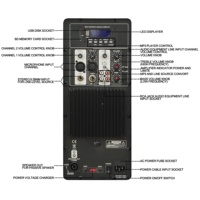 Système audio professionnel 3000W, enceinte portable amplifiée de 15 pouces + microphone-FM, système audio DJ, Bocina Parlant