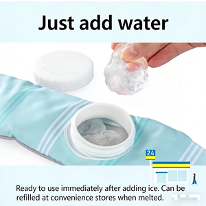 Producto de Tendencia 2026, Nuevo <span class=keywords><strong>Collar</strong></span> Refrigerante Reutilizable para el Cuello, Compresa de Hielo Refrescante para el Verano, Envoltura Refrigerante Portátil para Deportes al Aire Libre y Trabajo - Product Image 4