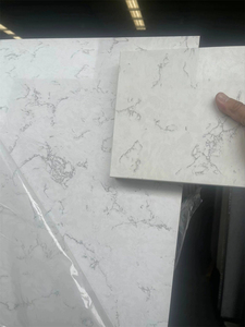 Lastre di quarzo brasiliano con motivo bianco formato Jumbo 20 mm lucido in finitura lucida Fujian per piani da cucina - Product Image 3