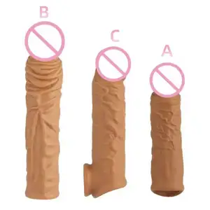 Siliconen Cock Vergroting Extender Condooms Voor Mannen Penis Mouw