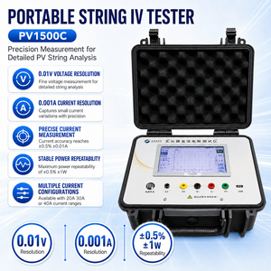 Testeur <span class=keywords><strong>de</strong></span> chaîne photovoltaïque portable 45 kW, <span class=keywords><strong>traceur</strong></span> <span class=keywords><strong>de</strong></span> <span class=keywords><strong>courbe</strong></span> IV pour l'inspection des centrales solaires - Product Image 1