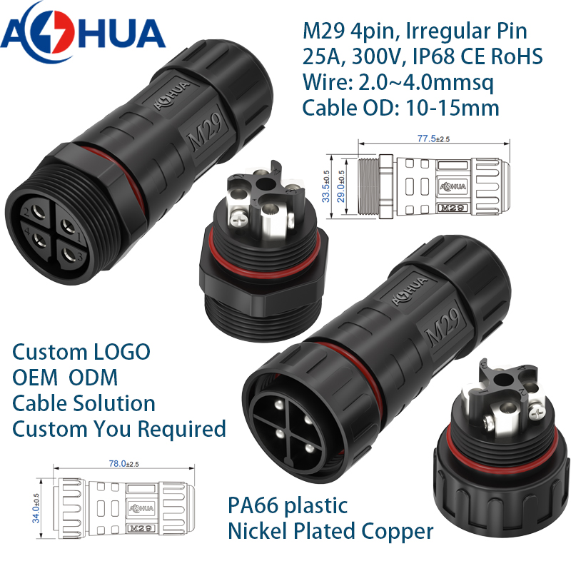 45 Amp Quick Connect Power Pole Connectors Kit With Waterproof Covers - For Marine, RV, & Off-Road Use
