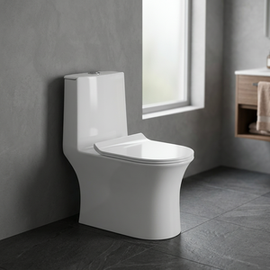 Inodoro directo de fábrica, artículos sanitarios, inodoros, baño, armario de agua, inodoro de cerámica de una pieza sifónico, precio en India - Product Image 1