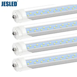 JESLED 8-Fuß-LED-Blampen 50 W superheller T8 T10 T12 LED-Rohrlampen FA8 Einzelfassige LED-Lichter Lastdurchgang klare Abdeckung ETL