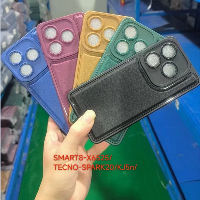 Leather Design Tpu Cases for Mobile Cover for Infinix Hot 40 Smart 8 and Tecno Itel
