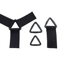 Boucle réglable en plastique noire de 1 pouce, de sécurité professionnelle, en forme de triangle, pour sangles de sac à dos