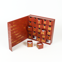 Boîtes de calendrier de l'avent de Noël au design nouveau, 12 jours, personnalisées, 24 jours, compte à rebours, réutilisables, boîte de calendrier de l'avent à bougies personnalisée
