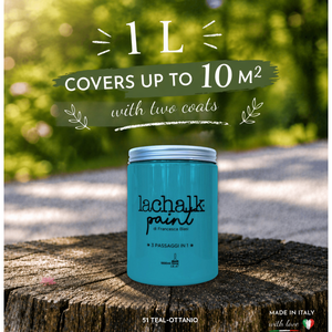 51 TEAL 1lt LaChalk the evolution of <b>chalk</b> paint Where <b>chalk</b> meets resin: Hybrid <b>Chalk</b> Resin Paint made in Italy - Product Image 2