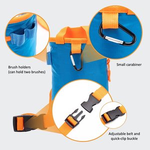 Bolsa de tiza de escalada para gimnasio, bolsa prémium para escalada en roca, con 2 bolsillos grandes de almacenamiento con cremallera - Product Image 5