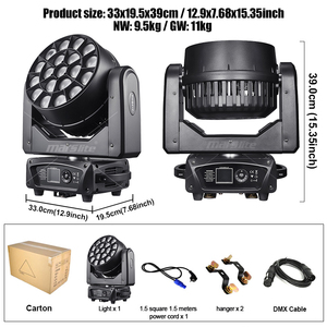 Projecteurs <span class=keywords><strong>de</strong></span> scène à tête mobile Bee Eye 19x15W, Wash Zoom Bee Eye K10, pour DJ et discothèques - Product Image 5