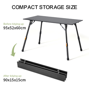 High Quality Aluminum High Load Capacity <b>Adjustable</b> Height <b>Folding</b> Camping <b>Table</b> With Quick Open Design MT007 Aluminum Cam - Product Image 3
