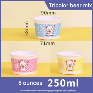 Custom Kraft Paper Single Wall Ice Cream <b>Cup</b> Biodegradable Sustainable Gelato Yogurt Sundae Packaging - Product Image 6