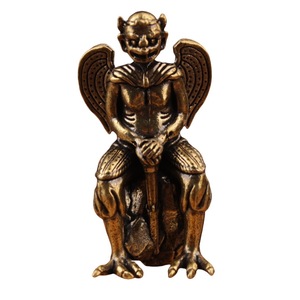 Goblin Demon King Figurine Brass <b>Desk</b> Decor <b>Rustic</b> Style Office Supply - Product Image 5