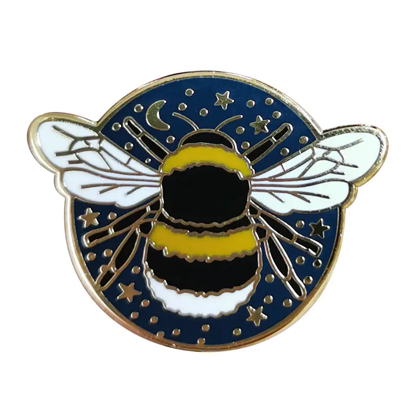 Bumblebee stars moon pin insect goth jewelry backpack hat acces