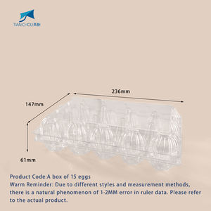 Nhà Máy Bán buôn Pet rõ ràng nhựa thực phẩm khay trứng gà trứng chủ hộp tái sử dụng đóng gói cho 15 lỗ trứng - Product Image 6