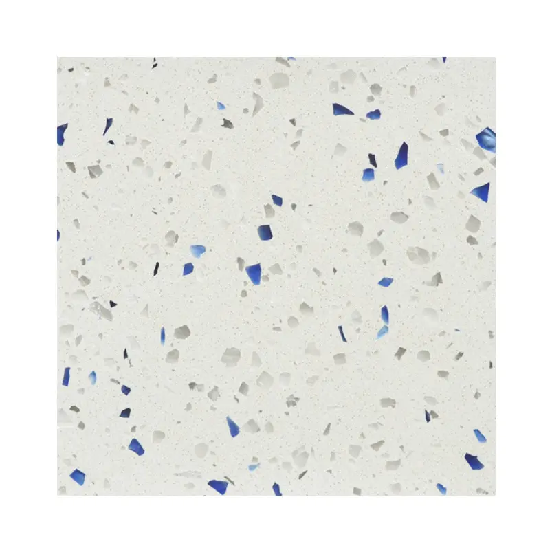 Cuerpo Completo Blue Chips blanco terrazo pisos de baldosas azulejos de la pared Interior de la pared de diseño gráfico de la Unión de piedra brillante 2 años 1-3%