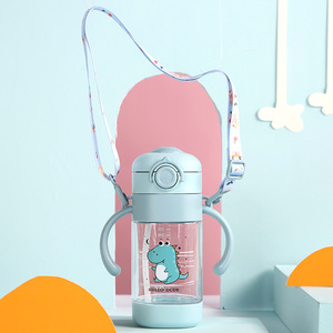 かわいい子供360ml漏れ防止飲用ベビーシッピートレーニングカップBpa無料再利用可能子供プラスチック製ウォーターボトルハンドル付き - Product Image 4