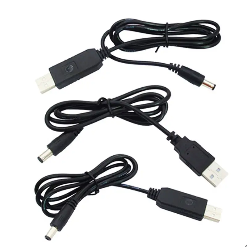 usb to dc Adapter charger power cable 5v to 12v dc output power step up converter cable