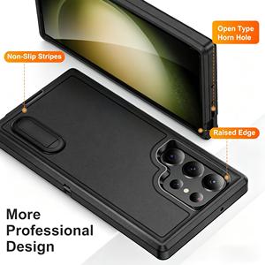 Custodia Protettiva 360° <span class=keywords><strong>in</strong></span> TPU+PC con Supporto per Samsung S24 S23 S25 Ultra S22 Plus A17 A26 A56 S26 Edge, Antiurto 3 <span class=keywords><strong>in</strong></span> 1 - Product Image 5