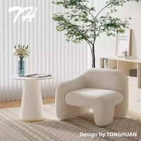 Fauteuil simple de style nordique avec un design simple et créatif, mobilier de salle à manger et de loisirs pour hôtel, fauteuil moderne en tissu pour salon