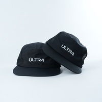Casquettes de camping non structurées à 5 panneaux, couleur personnalisée et logo brodé, visière plate en nylon, casquettes de sport unisexes