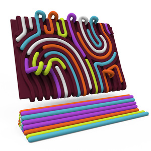 Tableau d'activités sensorielles en silicone, jouet de décompression torsadé, pour enfants de 2 à 4 ans, jouet pour bébés et tout-petits, offre spéciale pour la maison - Product Image 4