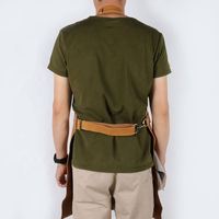 Tablier de cuisine et de barbecue sans manches en cuir vintage de haute qualité pour hommes