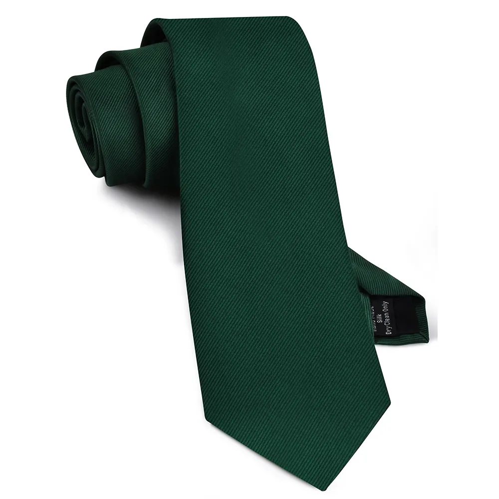 Classic Mens Necktie 8cm Silk Jacquard Tie Solid Color Green Red Gold Ties for Man Business Wedding Party Gift Silk Neck Ties