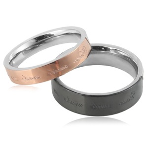 yunnique <b>Titanium</b> Steel Diamond <b>Ring</b> Round Brilliant Cut Unisex Wedding Band Everyday Wear - Product Image 3