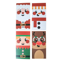 Nouvelles Cartes de Vœux de Noël Modèle Chine JMD0618 Papier en Stock Impression Quadricolore Lot de 12 Dessins Animés Père Noël Bonhomme de Neige Manuscrit