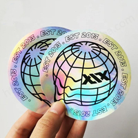 Autocollants holographiques brillants en vinyle permanent découpés sur mesure avec logo, résistants aux UV et à l'eau, pour boîte
