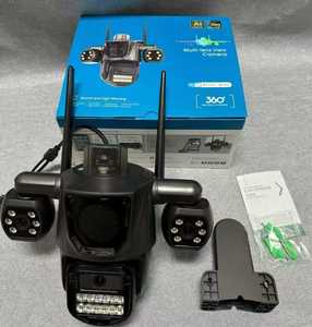 360 görünüm mobil uygulama 3MP açık Camara De Seguridad PTZ üç ekranlar görüntüler CCTV ev güvenlik üçlü Lens WIFI kamera ICSEE - Product Image 6