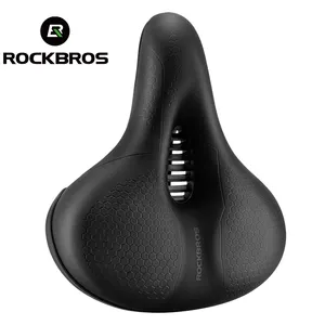 ROCKBROS-sillín de bicicleta transpirable, cómodo, absorción de impacto y espesamiento