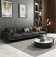 Modernes Großes Ecksofa-Set aus Leder für Wohnzimmermöbel – Individuell Anpassbare Eckcouch