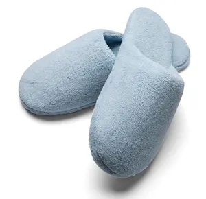 Wholesalers Sell Custom Cost-effective Blue Soft And Comfortable Indoor Coral Velvet Slippers