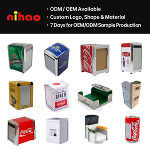 Porta Servilletas de Hojalata Rectangular NIHAO de Alta Calidad y Buen Precio, Dispensador de Servilletas Personalizado <span class=keywords><strong>con</strong></span> Tapa de Resorte - Product Image 3