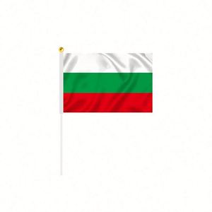 Customize 14x21cm Polyester Bulgaria Country Small Hand Waving <b>Flag</b> for Party Celebration - Product Image 5