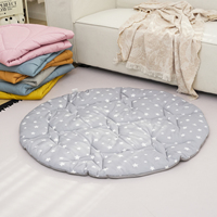 Tapis de jeu pour bébé en coton non toxique, personnalisé, extra large, pour nouveau-né, écologique, doux, rond, matelassé, rembourré, pour grimper