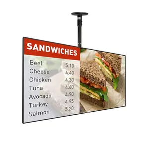 High Quality Indoor Lcd Menu Board Mall Advertising Players Digital Window Display Signage Retail Window Lcd Display