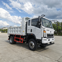 Camion benne Sinotruk 4x2 avec revêtement de carrosserie résistant à l'usure pour le transport de grès dur, de granit et de roche concassée