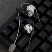 KG01 Casque de jeu filaire intra-auriculaire haute fidélité Casque d'écoute Micro de basse lourde Prise rotative Écouteurs pour l'écoute de la musique