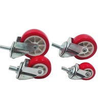 Vente directe d'usine Roue pivotante universelle en PVC pour meubles Chariot à roulettes Vis M6 M8 M10 Matériau plastique Hôpitaux Hôtels