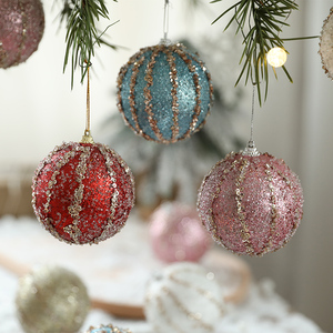 Adornos Regalos Decoración de Navidad 8cm Bola de Navidad inastillable Blanco Ailbaba China Para Navidad Brillo Navidad - Product Image 2