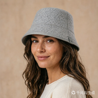 Gorro de Baño de Lujo Reutilizable, Gorro de Sauna de Fieltro de Lana Australiana con Logotipo Personalizado para Ducha y Spa, Protección para el Cabello
